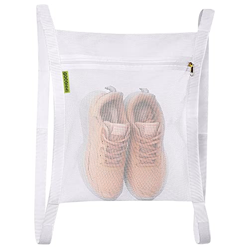 Sneaker Wash & Dry Net Bag for Dryer,15.7x13.8 Inch Large HoneyComber Mesh Bags with Zipper and Strap for Shoes, Clothing, Laundry Reused Bag Tool (Large) (white) - color: white2, size: 1pcs