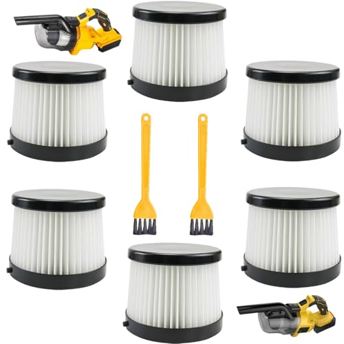 6 Pack DCV501HB DCV5011H HEPA Filter Replacement for DeWalt 20V Vacuum - color: 6 Pack DCV501HB HEPA Filter