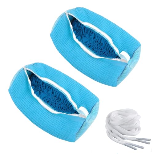 2PCS Laundry Shoe Bags for Washing Machine (Blue) - color: Blue