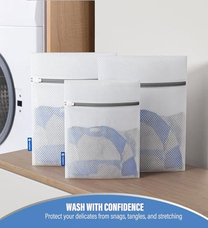 VASSON Mesh Laundry Bags for Delicates, Durable Lingerie Wash Bag Set - size: 4-Piece Set (Delicates)