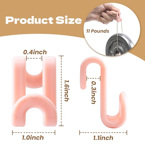 Mlici 60pc Space-Saving Hanger Hooks, Hanger Connector Hooks for Dorm, Pink - color: Pink