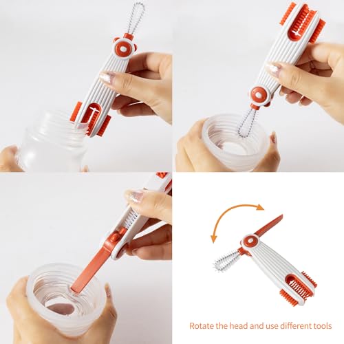 3 in 1 Cup Lid Gap Cleaning Brush Set, Baby Bottle Cleaning Tools, 4Pcs