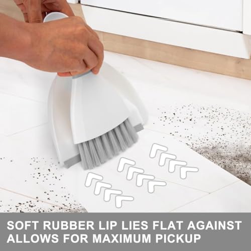 Small Hand Dust Pan and Brush - Small Broom and Dustpan Set, Mini Broom and Dustpan, Compact Dustpans and Brush for Home Cleaning, Sofa, Desk, Guinea Pig Cage, Cat Litter, etc. (Gray 3 Set) - color: Gray, size: 3 Set