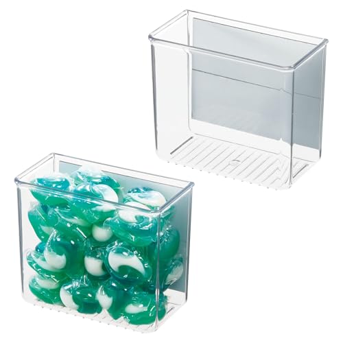 iDesign Magnetic Small Clear Plastic Organizer Bins, 2-Pack - size: Small, style: Pack of 2