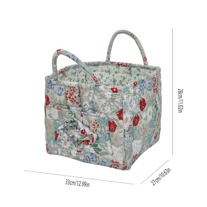 Boho Fabric Storage Basket, Large Capacity Laundry Basket, 12.2'' x 10.23'' x 10.23'' Collapsible Laundry Hamper with Easy Carry Handles (C Multi-Color 4, L) - color: C Multi-Color 4