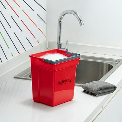Restaurantware 4 qt Red Cleaning Bucket - color: Red, size: 4 Quarts