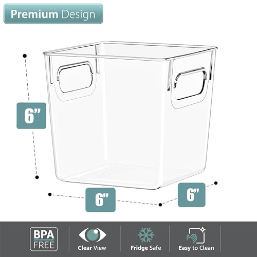 Sorbus Fridge Organizers and Storage, Clear Plastic Bins (Small, 8 Pack) - size: Small, style: 8 Pack