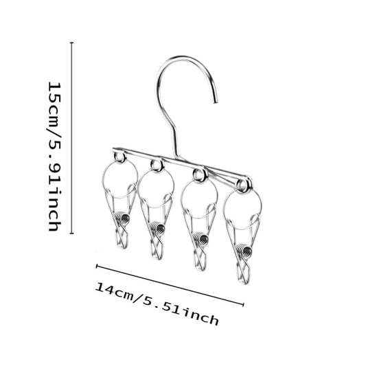 4 Pack Stainless Steel Clip Hangers - size: Large
