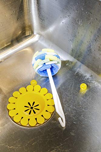 COMPAC HOME Sink Daisy Scented Kitchen Sink Strainer infuses & Freshens, Must Have Kitchen Sink Accessories, Sink Drain Strainer - Catcher, 2 Count, Yellow, Lemon Scent - size: 2 Count (Pack of 1)
