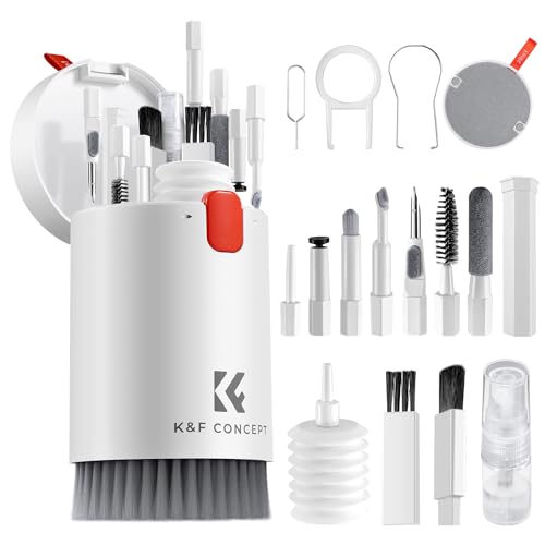 K&F CONCEPT 20-in-1 Keyboard Cleaning Kit for Phone, Camera, PC, Earphone