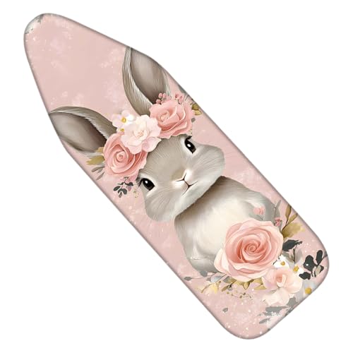 Nuxovilar Floral Bunny Cotton Ironing Board Cover 15x54 Fabric - color: Yfw03901