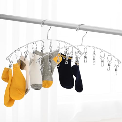 Toplife Clothes Hanger with 10 Clips, Set of 4 Clothes Drying Rack(Indoors)