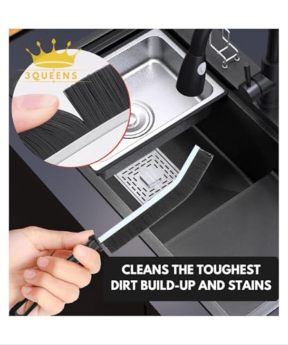 6Pcs Crevice Cleaning Brush 6 Extra Hooks, Multifunctional Cleaning Tool for Home & Kitchen,Heavy-Duty Deep Cleaning Gaps Corners,Cars,HouseholdUse,Bathroom,Window, Faucet & Tile Grout Cleaner
