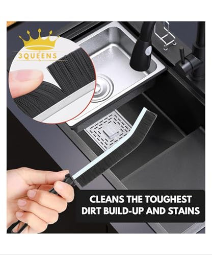 6Pcs Crevice Cleaning Brush 6 Extra Hooks, Multifunctional Cleaning Tool for Home & Kitchen,Heavy-Duty Deep Cleaning Gaps Corners,Cars,HouseholdUse,Bathroom,Window, Faucet & Tile Grout Cleaner