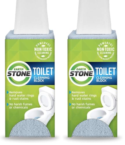Earthstone ToiletStone Cleaning Block with Handle, Environmentally Friendly Toilet Cleaner (Pack of 2) - size: 1 Count (Pack of 2)