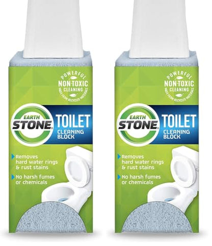 Earthstone ToiletStone Cleaning Block with Handle, Environmentally Friendly Toilet Cleaner (Pack of 2) - size: 1 Count (Pack of 2)