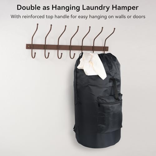 OTraki Large Laundry Backpack 100L Heavy Duty Travel Laundry Bags Hamper Bag with Adjustable Shoulder Straps Pocket Drawstring Closure Drying Do Not Exceed 176℉ - size: 16 x 32 Inch B
