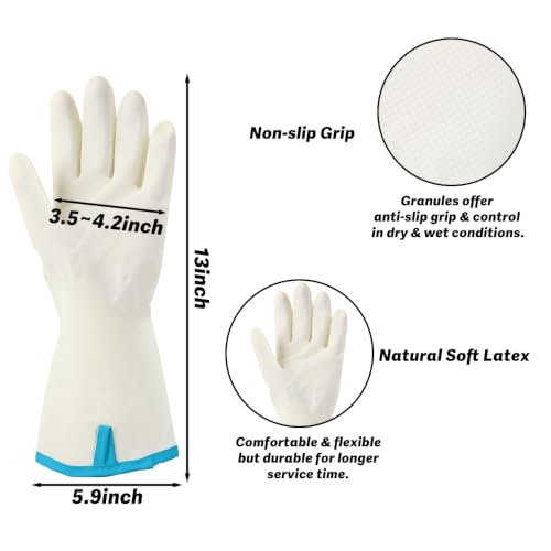 Rubber Cleaning Reusable Gloves, Practical House Warming Gifts - color: Blue-cleaner 2
