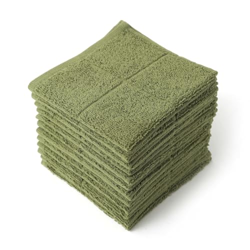Glynniss Dishcloths Kitchen Highly Absorbent Dish Rags 100% Cotton Dish Cloths for Washing Dishes, Cleaning - color: Green, size: 11x11 inches