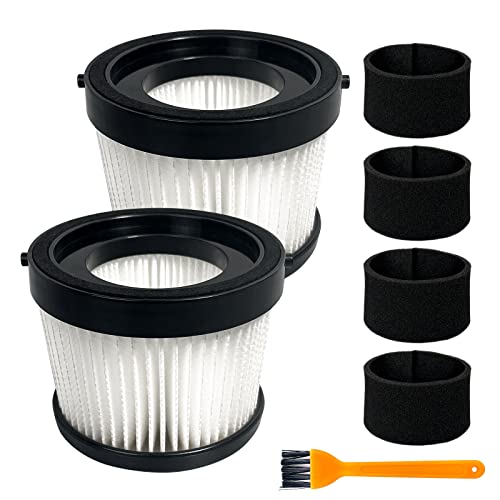 2 Pack DCV5011H HEPA Filter Fit for DEWALT DCV501HB Cordless Handheld Vac - size: 2pcs