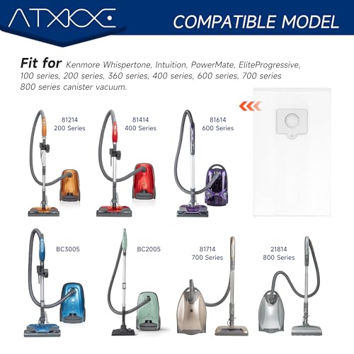 ATXKXE 12 Pack Vacuum Bags Fit for Kenmore Q/C,600,400,800 series Bag - color: 12 Pack, size: Style QC