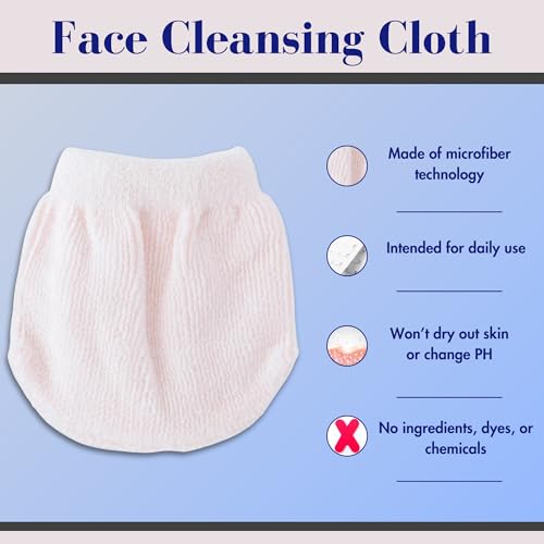 MicrodermaMitt Reusable Microfiber Makeup Remover & Face Cleansing Mitt