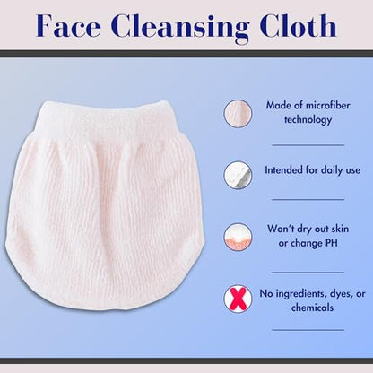 MicrodermaMitt Reusable Microfiber Makeup Remover & Face Cleansing Mitt