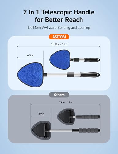 AstroAI 4pcs Windshield Cleaner Tool for Effortless Installation - style: with 4 Velcro Pads