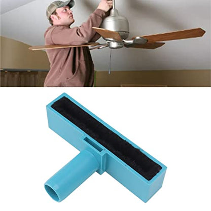 Ceiling Fan Cleaner, Reusable Ceiling Fan Blade Brush with 0.8 Foot Pole Washable Ceiling Fan C Leaning Brush Flexible Dusting Fan Vacuum Cleansing Tool for Home (Blue) - color: Blue