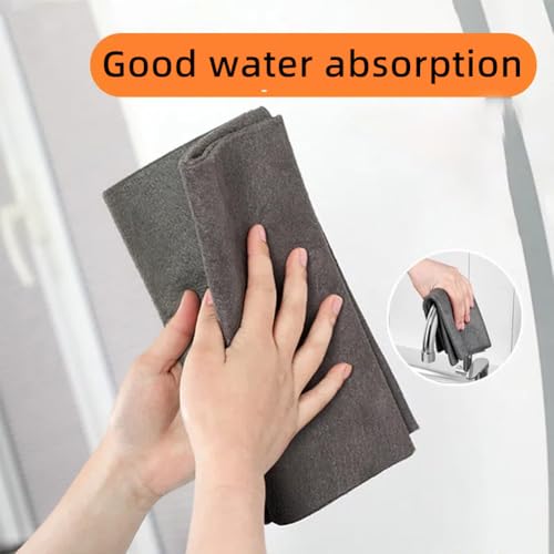 5pcs Magic Glass Wiping Cloths, Mark & Lint Free Cloth, Reusable Microfiber Cleaning Rag for Mirrors and Waterless Printing
