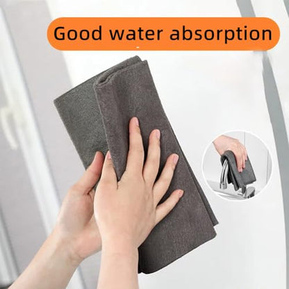 5pcs Magic Glass Wiping Cloths, Mark & Lint Free Cloth, Reusable Microfiber Cleaning Rag for Mirrors and Waterless Printing