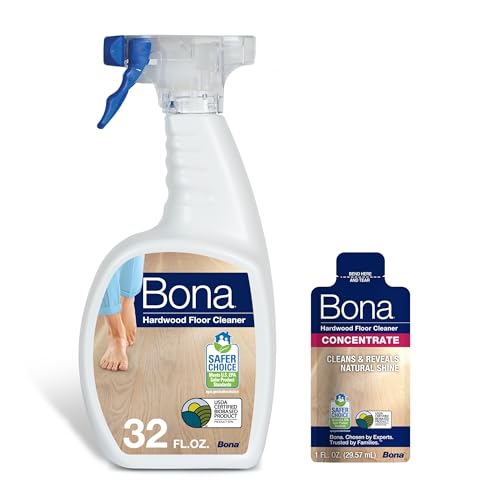 Bona® Hardwood Floor Cleaner Spray - 32 fl oz - Unscented - Includes Filled Bottle + Concentrate Refill for Hardwood Floor Cleaning - size: 32 Fl Oz (Pack of 1)