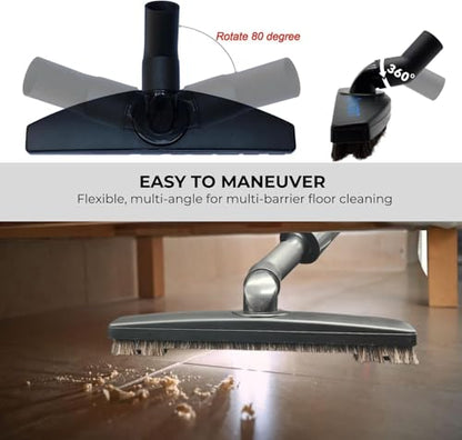 Universal Vacuum Attachments & Brushes Kit - Hardwood Floor Vacuum Brush Head Attachment & Shop-vacs Accessories - Universal Vacuum Hose Adapter Kit & Dryer vent Flexible Crevice Attachment