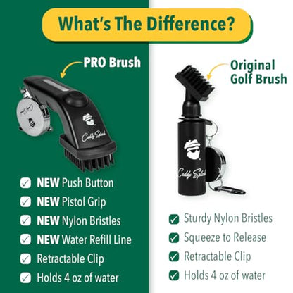 Caddy Splash Golf Club Groove Brush Cleaner with Water, Retractable Clip