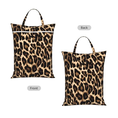 "cheetah skin Leopard print 2-Pack Travel Laundry Bags for Dirty Clothes- Large Waterproof Laundry Tote, Wet & Dry Use, Reusable Foldable Carry Handles for Vacation, Gym & Dorm" - color: Cheetah Skin Leopard Print