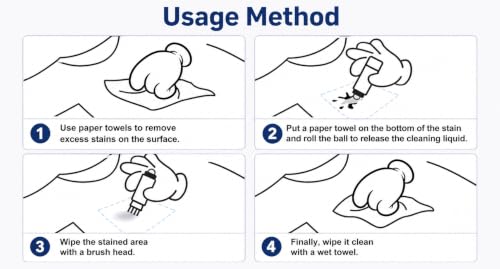 12ml Stain Remover Pen for Clothes, Dual-Head Waterless Spot Cleaner