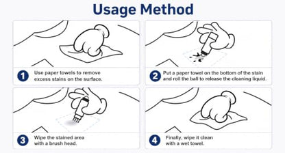 12ml Stain Remover Pen for Clothes, Dual-Head Waterless Spot Cleaner
