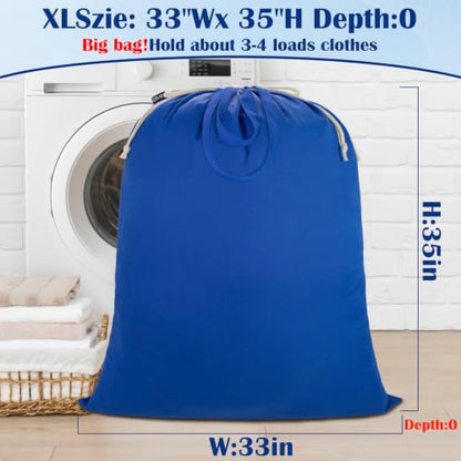 Thick Laundry Bag 33"Wx 35"H,Extra Large Heavy Duty Hamper Liner, XL Blue - color: Blue,1pc XL, size: XL 33"W x 35"H┃1 Pack