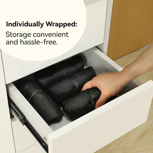 LYSHIYI 100Pcs Shoe Covers Disposable Non Slip, Large Size Non-Woven Boot Covers, Breathable and Durable, Fits US Men 6-14 Size, Reusable Slip-Resistant Booties for Indoors (Black) - size: 100pcs Non-woven