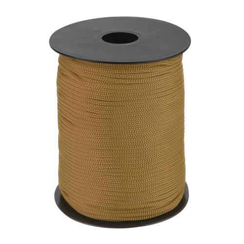MECCANIXITY 1/8 Inch Braided Polypropylene Rope 328ft Brown - color: Brown, size: 1/8 Inch