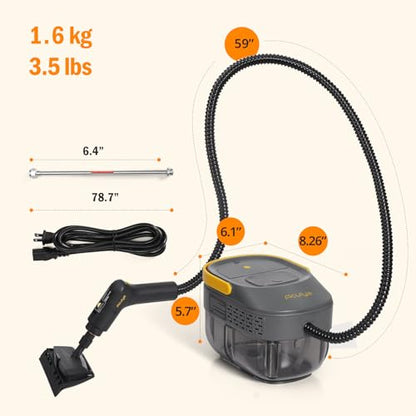 Handheld Steam Cleaner for Home, 1.69QT - color: Black