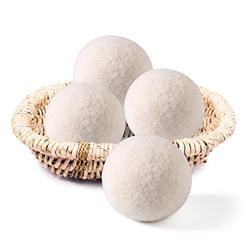 Wool Dryer Balls 4 Pack XL,Laundry Dryer Balls