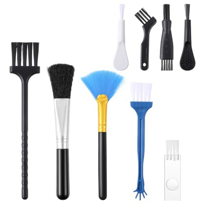 Small Cleaning Brush Set, 9Pcs Cleaning Brushes Small Spaces for Electronics Tiny Objects Mini Crevice Tight Spaces Jewelry (Black)
