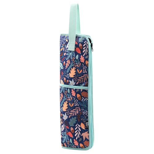 WK IEASON Curling Iron Travel Case Heat Resistant Hair Tools Travel Bag - color: Floral print-Fabric bag