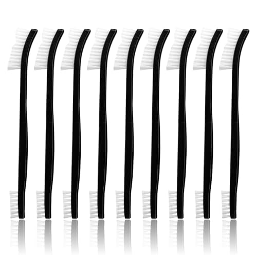 9 Pcs Double-Ended Cleaning Brushes Nylon Small Detailing Crevice Brush Mini Stiff Bristles Brushes All Purpose Cleaning Brush for Detailed Clean Jewelry Cars Kitchen Small Spacesnt