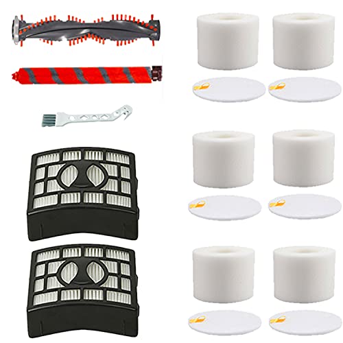 Soft Bristle Brushroll Roller Hepa Foam Filter Replacement Parts Compatible with Shark DuoClean NV800 NV800W NV801 NV801Q NV803 UV810 Vacuum