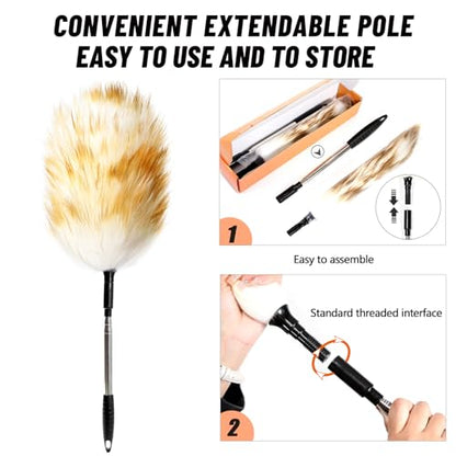 Extendable Lambswool Duster, Up to 82 in, Aluminum Handle