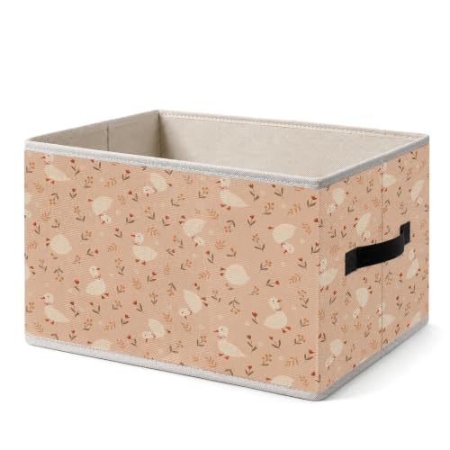 Pink Goose Fabric Storage Basket, Goose Gifts for Women Hampers - color: Color-10