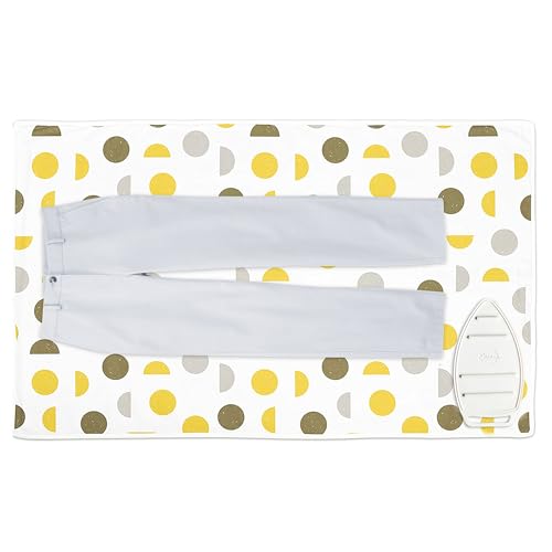Encasa XO Ironing Mat, Heat Resistant Pad 48"x28" Yellow Moon - color: Yellow Moon, size: Large