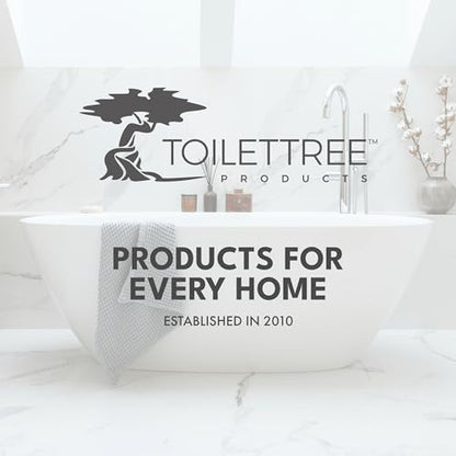 ToiletTree Products Toilet Brush with Lid - Sleek Bowl Brush and Holder - Heavy-Weight Base - Lidded Toilet Bowl Cleaner - White - style: White